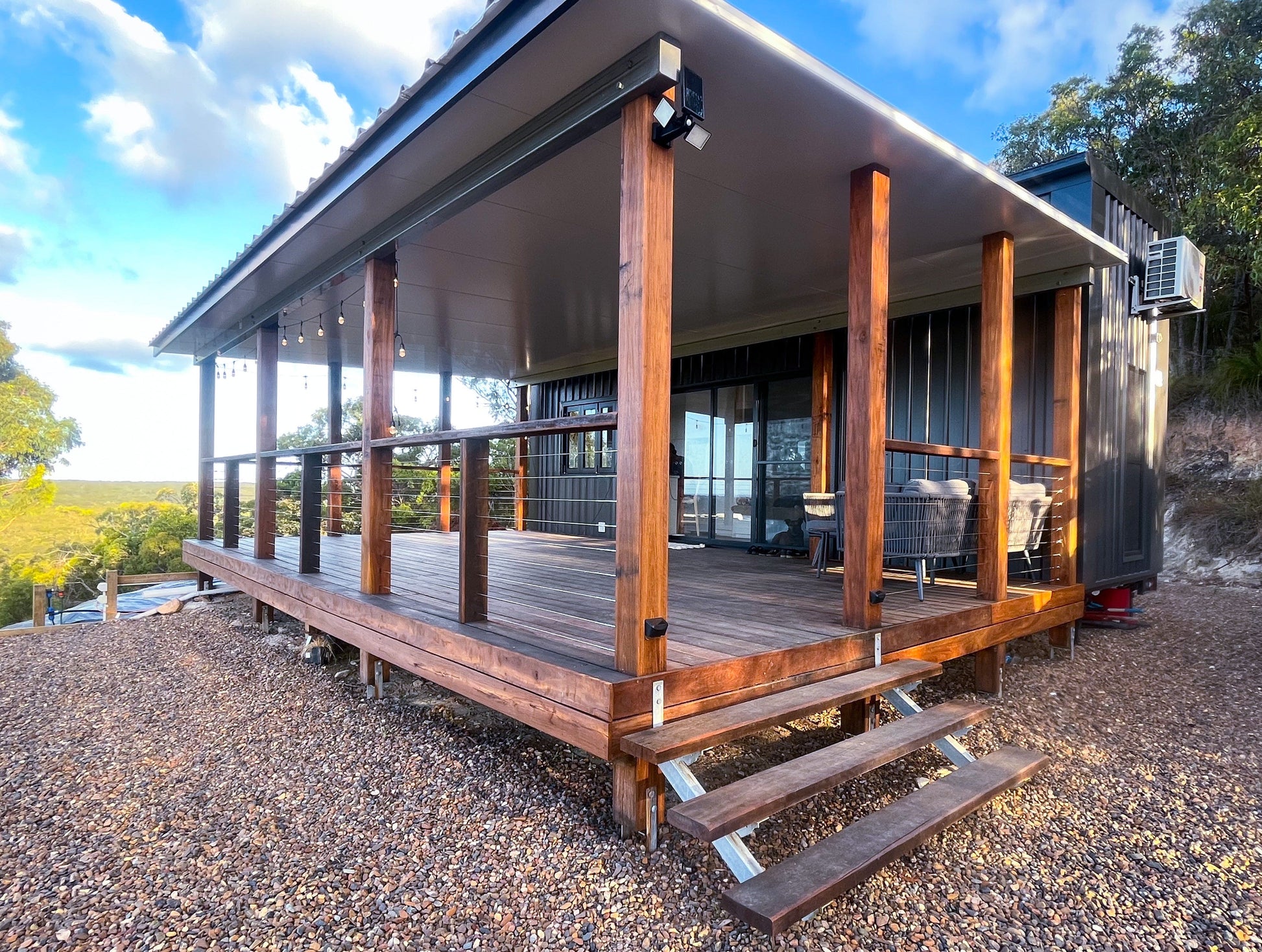 SmartKits Australia Free Standing, Flat Patio Roof- 3m (L) x 3m (W).