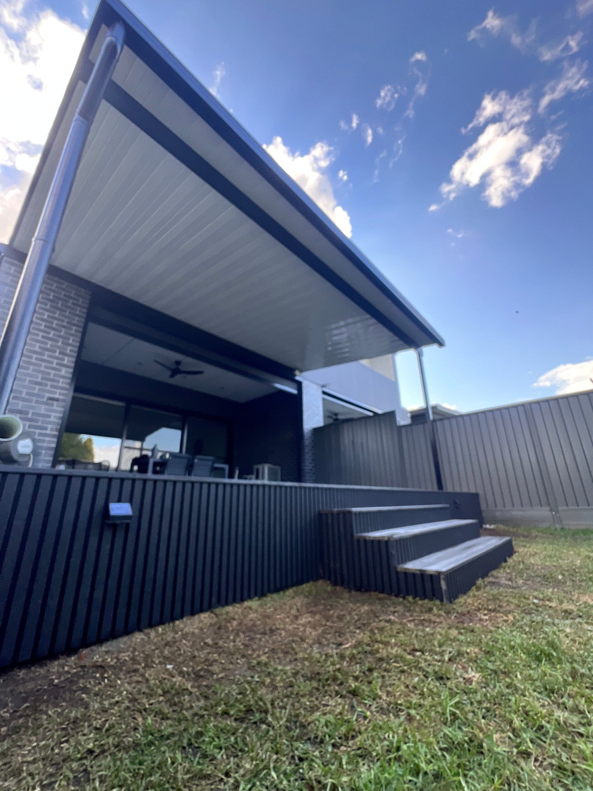 SmartKits Australia Free Standing, Flat Patio Roof- 3m (L) x 3m (W).