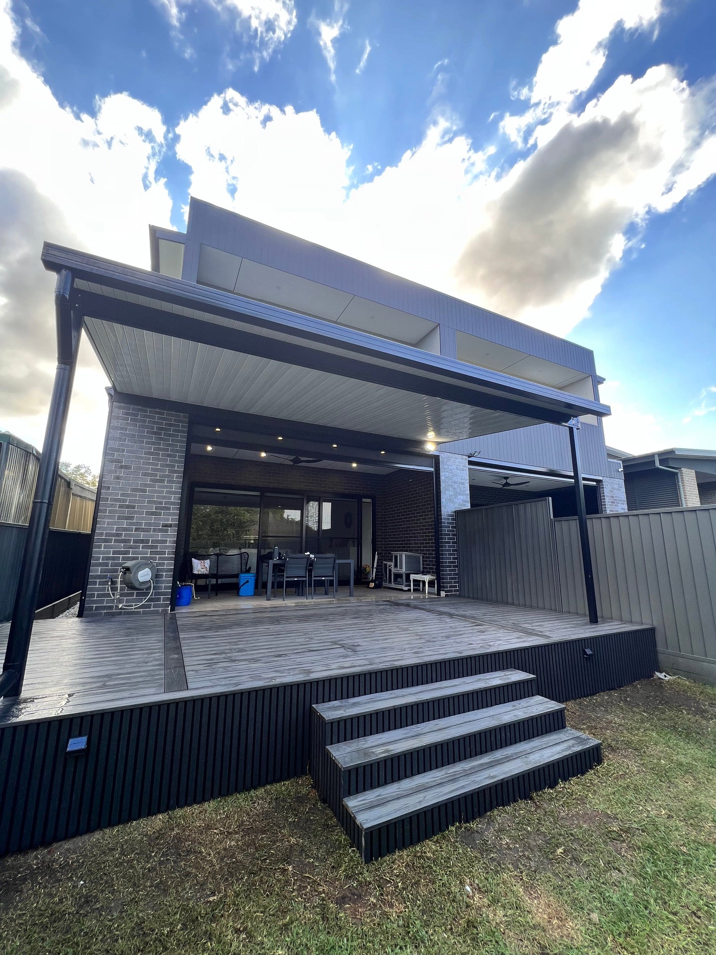 SmartKits Australia Free Standing, Flat Patio Roof- 3m (L) x 3m (W).