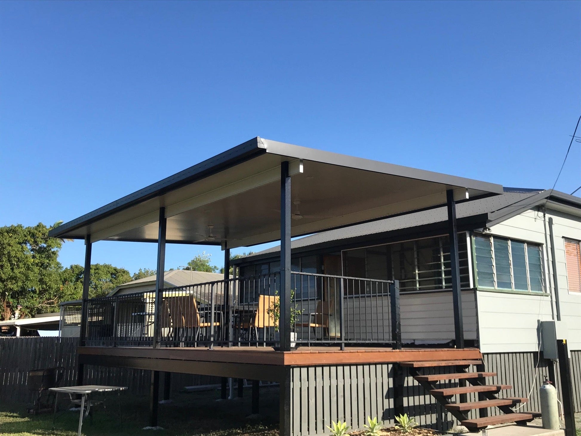 SmartKits Australia Free Standing, Flat Patio Roof- 3m (L) x 3m (W).