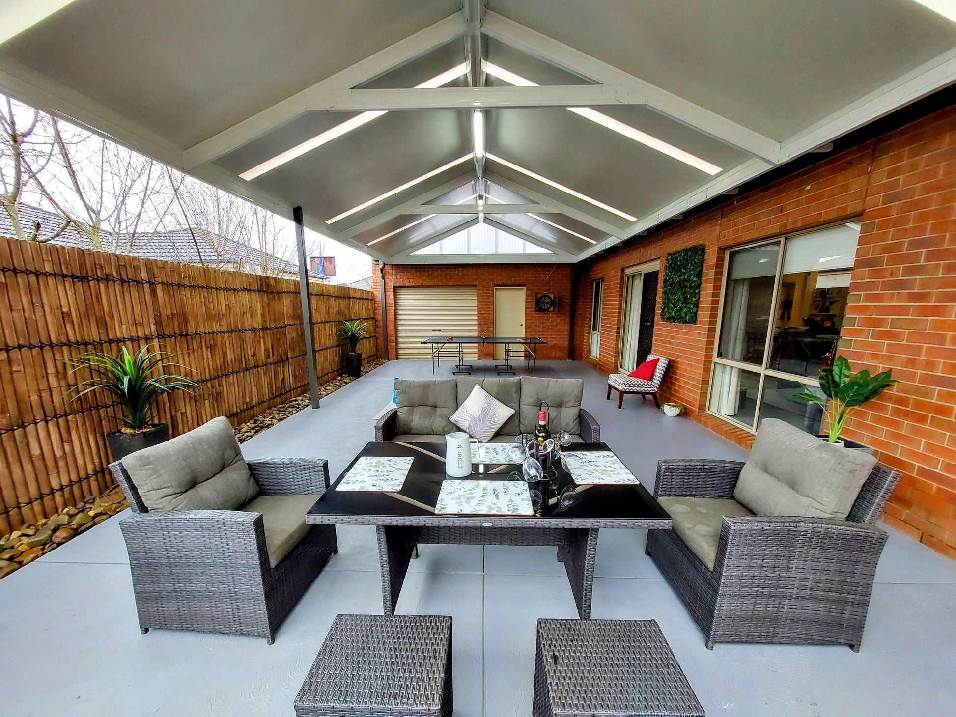 SmartKits Australia Freestanding, Gable Patio Roof- 10m (L) x 6m (W).