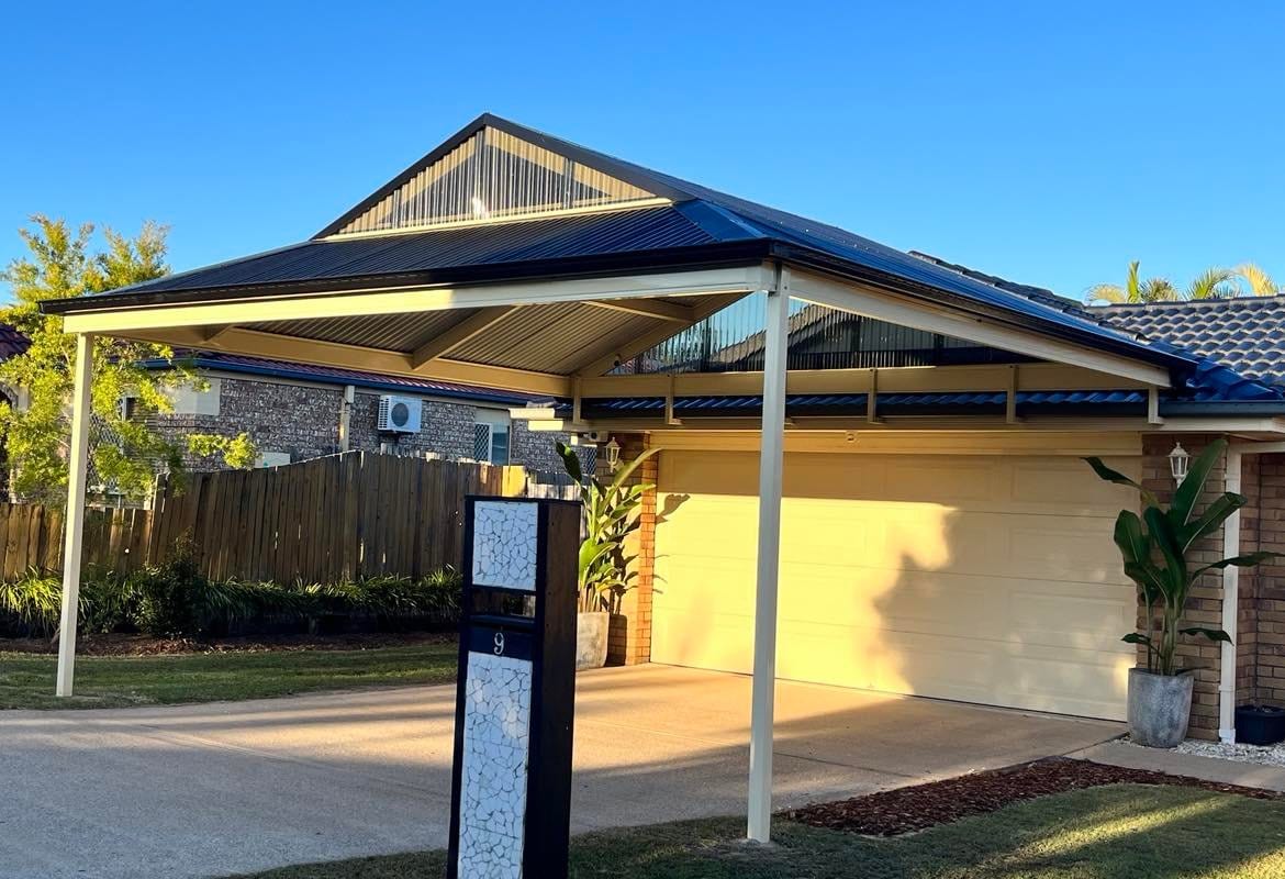 SmartKits Australia Gable Roof Carport- 6m (L) x 3m (W).