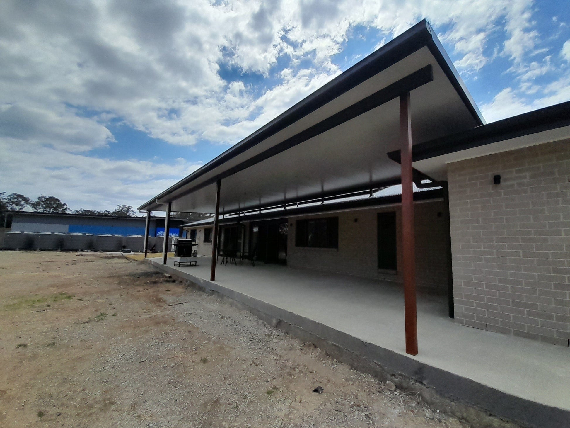 SmartKits Australia Insulated Flyover Patio Roof- 15m (L) x 5m (W).
