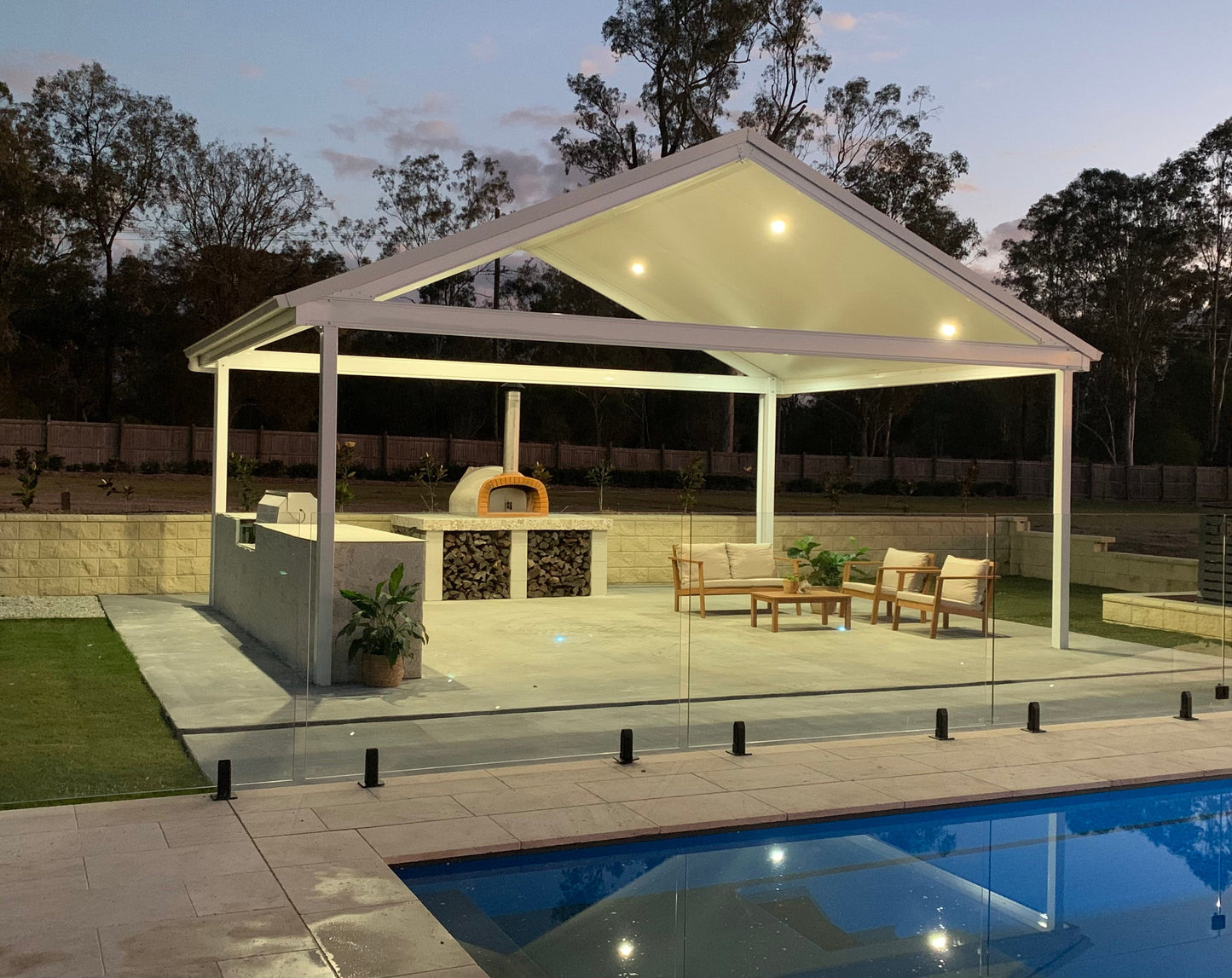 SmartKits Australia Pool Pavillion Gable Patio Roof- 7m x 5m X 2.4M