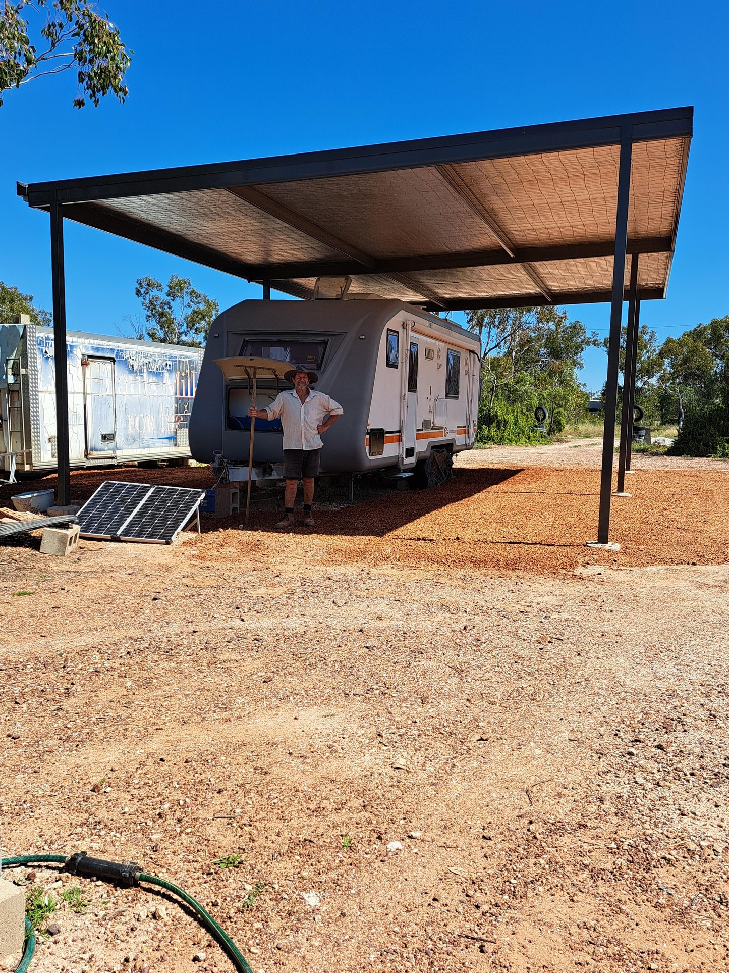 SmartKits Australia Skillion Caravan/Boatport- 6m (L) x 4m (W).