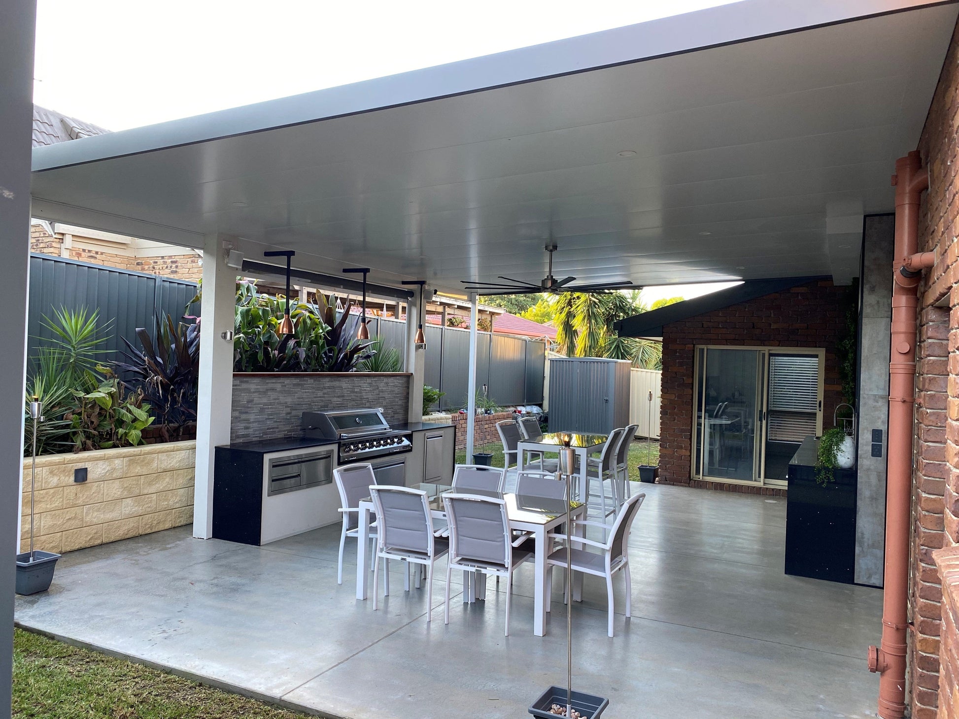 SmartKits Australia Attached, Flat Patio Roof- 5m (L) x 5m (W).