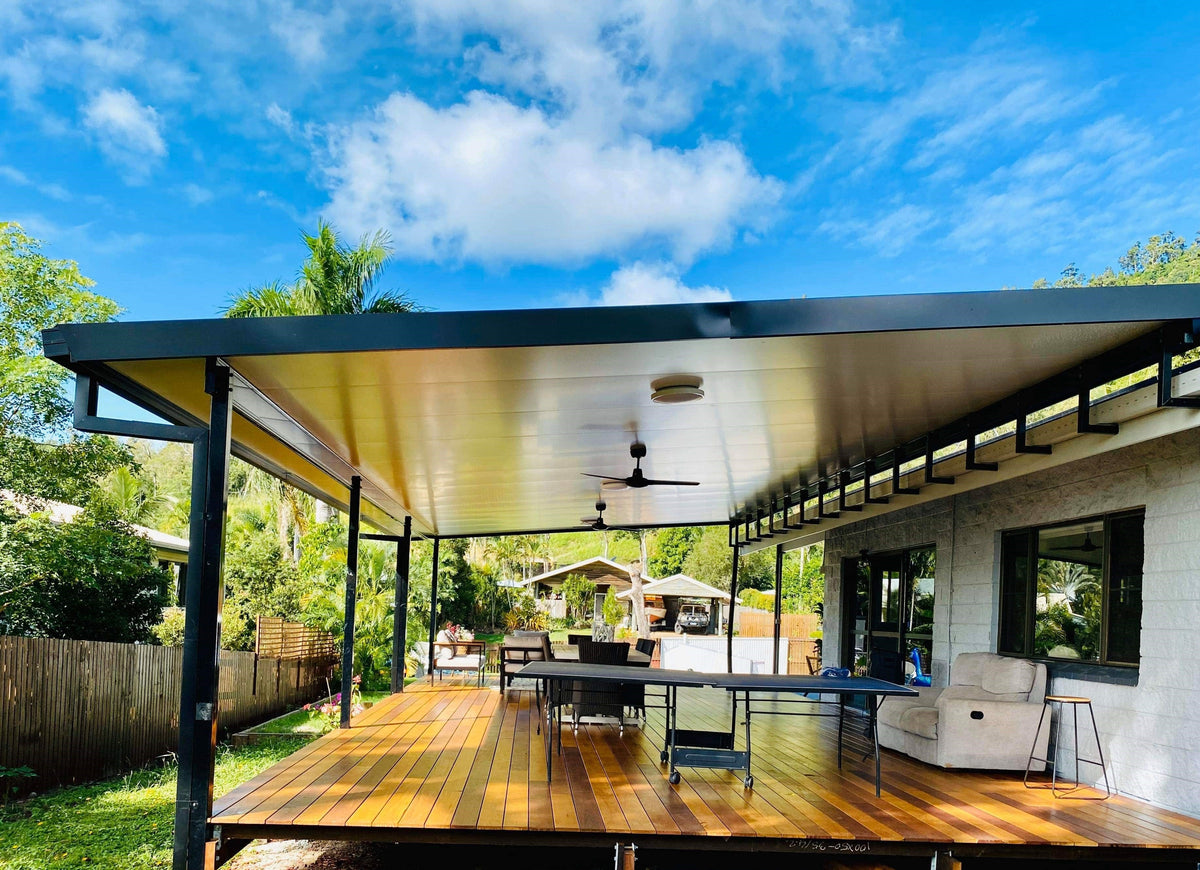 Pergola Attached To Roof Bracket SkyLift Hardware Roof Riser System