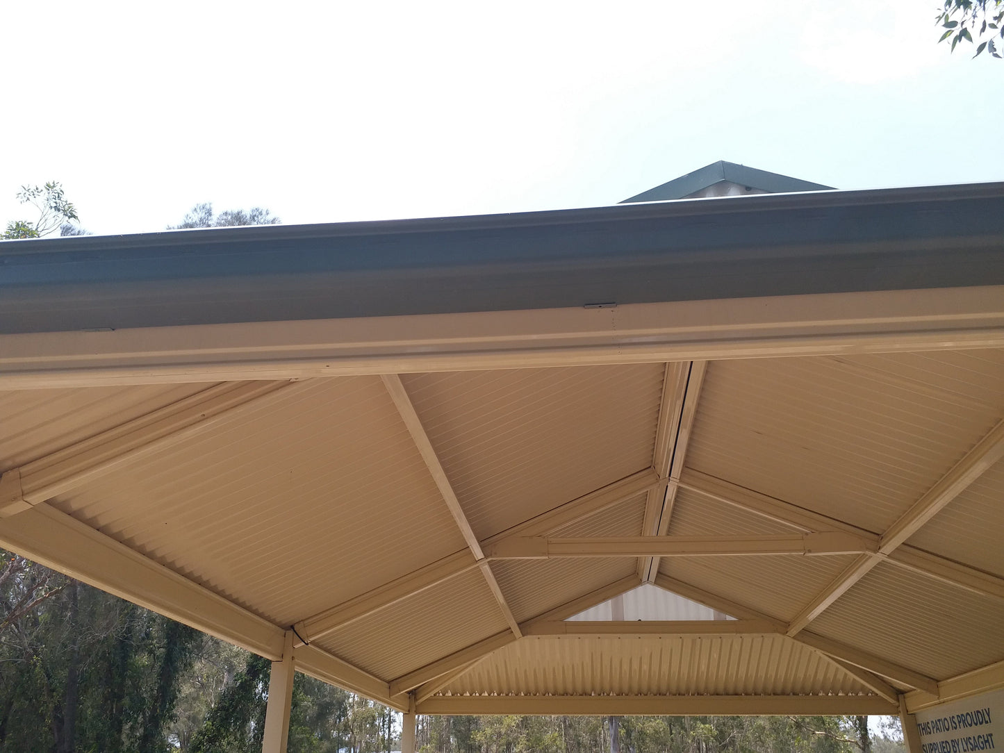 SmartKits Australia Attached, Gable Patio Roof- 8m (L) x 5m (W).