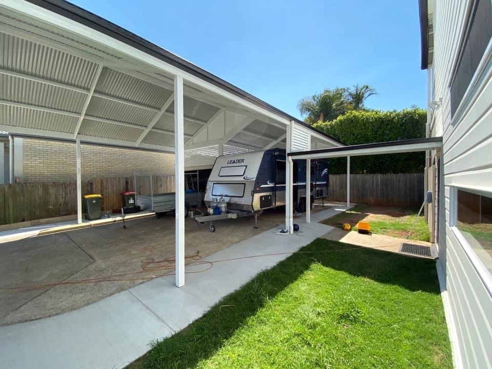 SmartKits Australia Dutch Gable Roof Carport- 6m (L) x 4m (W).