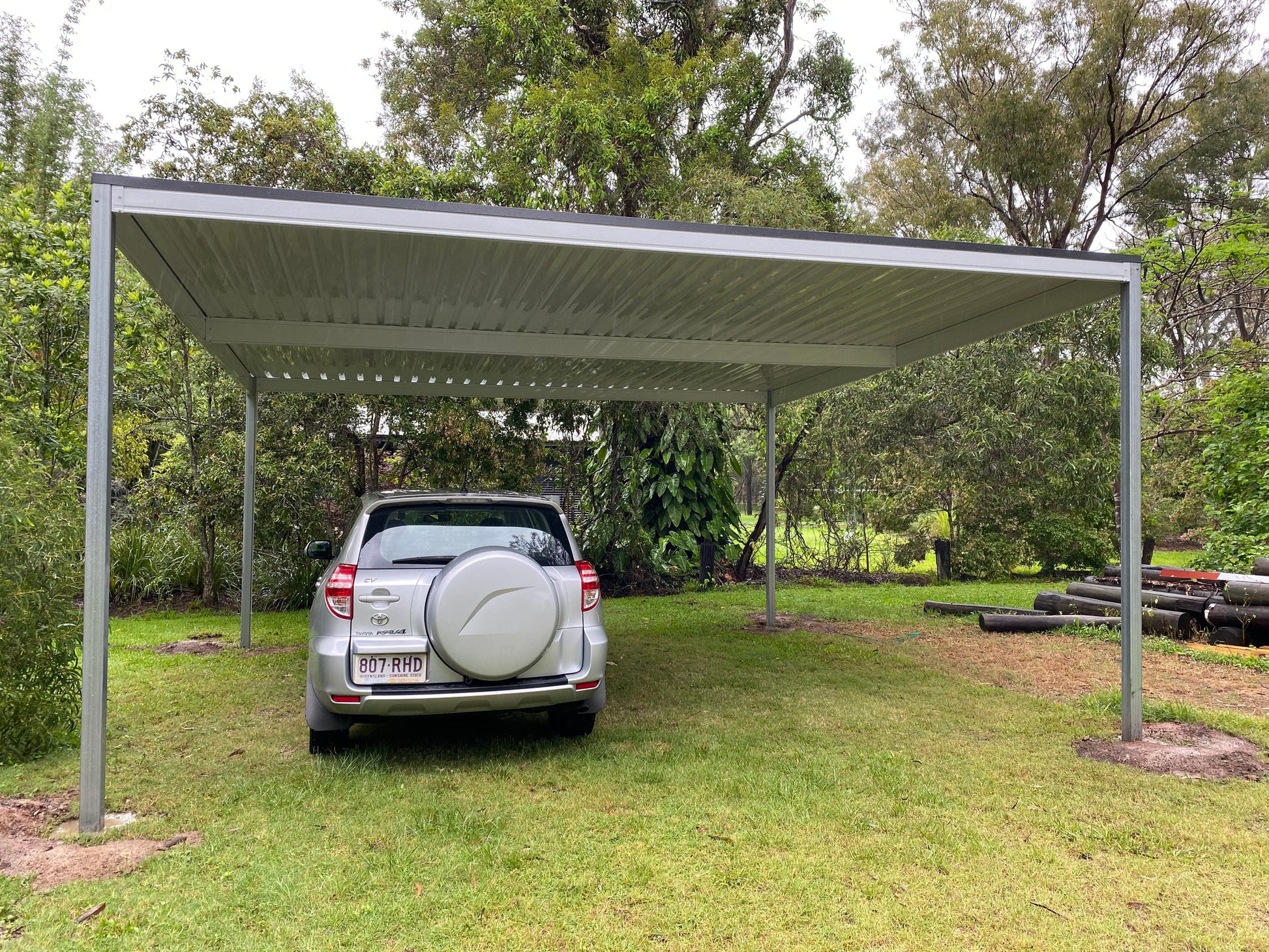 SmartKits Australia Flat Roof Carport- 6m (L) x 6m (W) - Double Carport DIY Kit