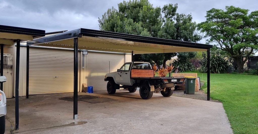 SmartKits Australia Flat Roof Carport-6m x 6m- Double Carport DIY Kit - SUPER SPECIAL