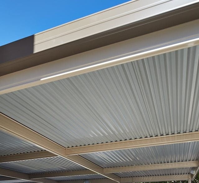 SmartKits Australia Free Standing, Flat Patio Roof- 10m (L) x 6m (W).