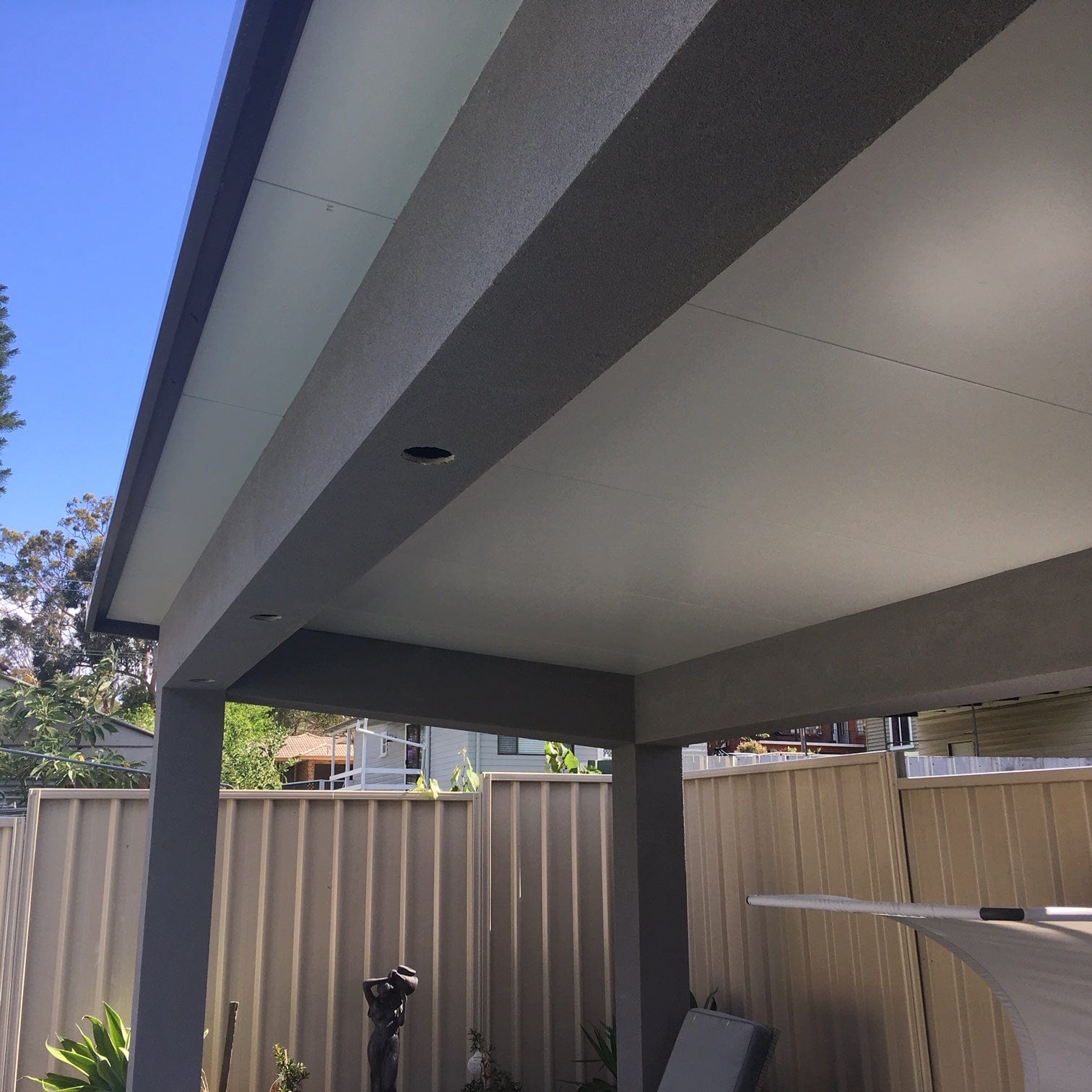 SmartKits Australia Free Standing, Flat Patio Roof- 5m (L) x 3m (W).