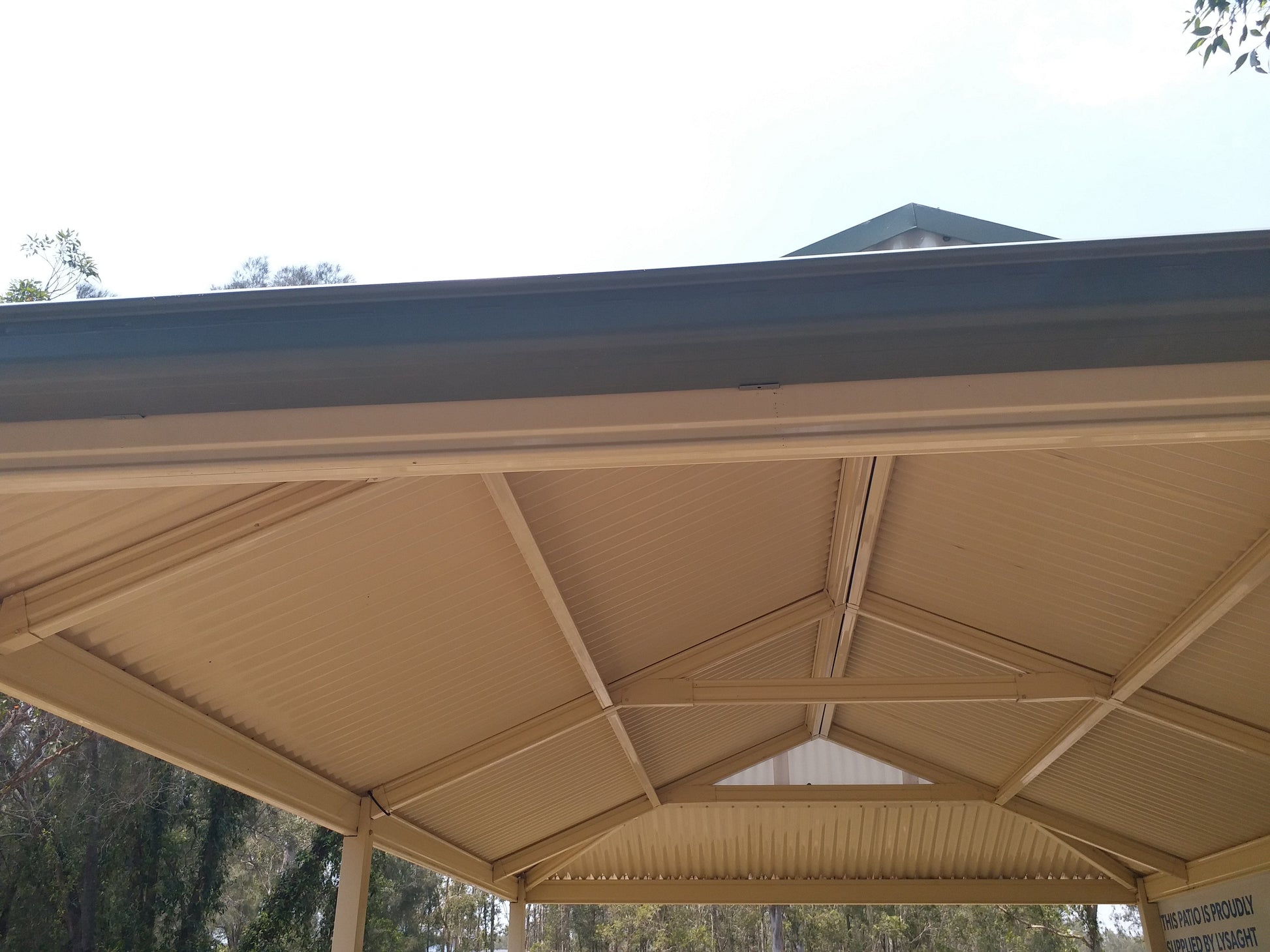 SmartKits Australia Freestanding, Gable Patio Roof- 10m (L) x 6m (W).