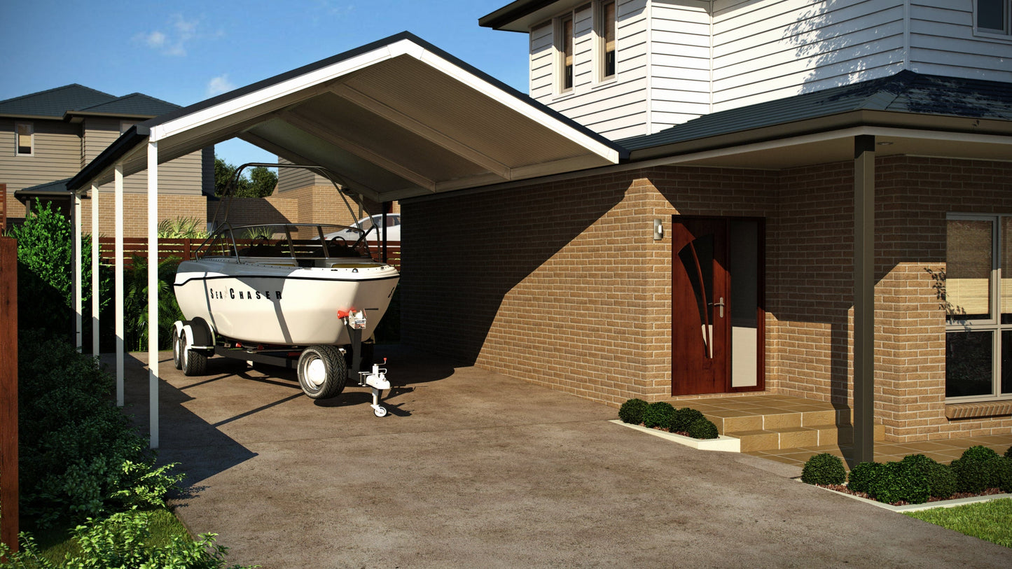 SmartKits Australia Gable Roof Carport- 6m (L) x  6m (W).