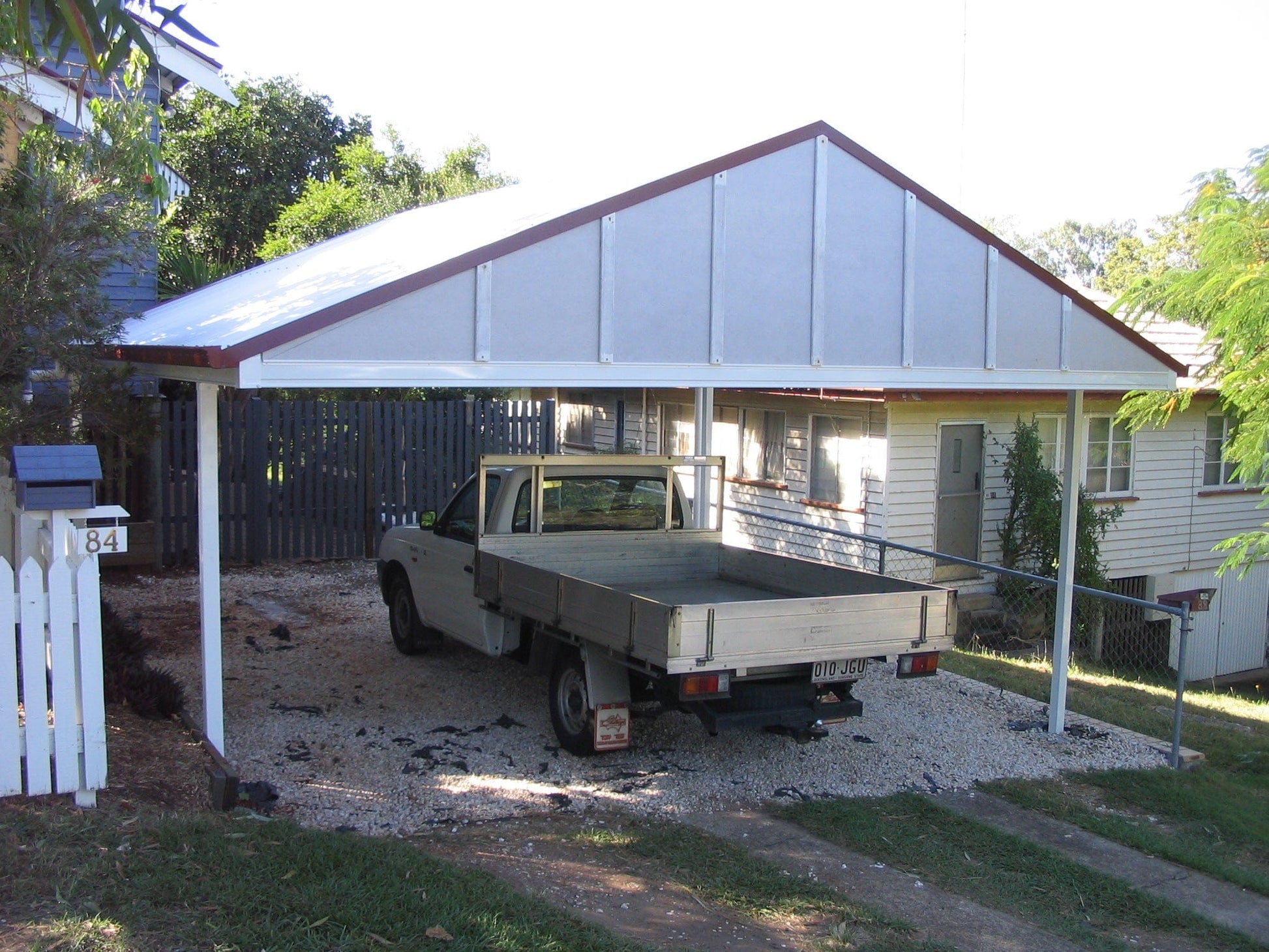 SmartKits Australia Gable Roof Carport- 7m (L) x 3m (W).
