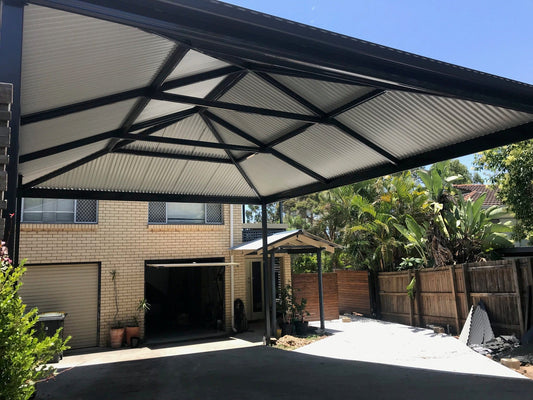 SmartKits Australia Hip Roof Carport- 6m (L) x 6m (W).
