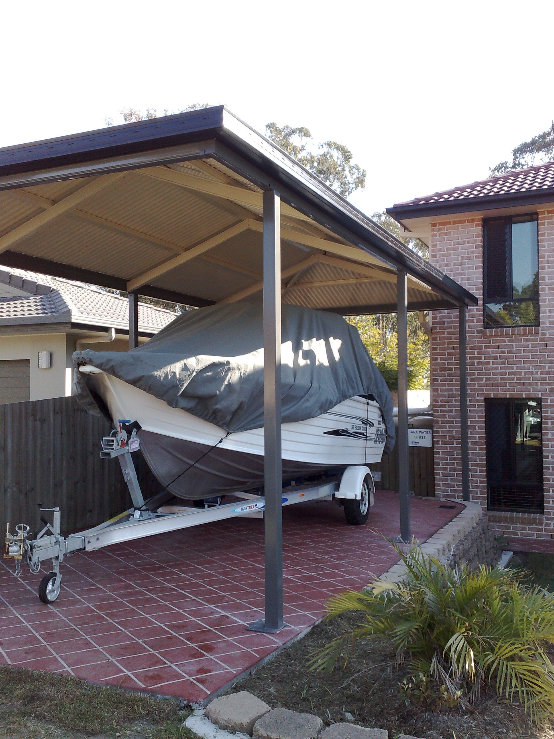 SmartKits Australia Hip Roof Carport- 7m (L) x 4m (W).