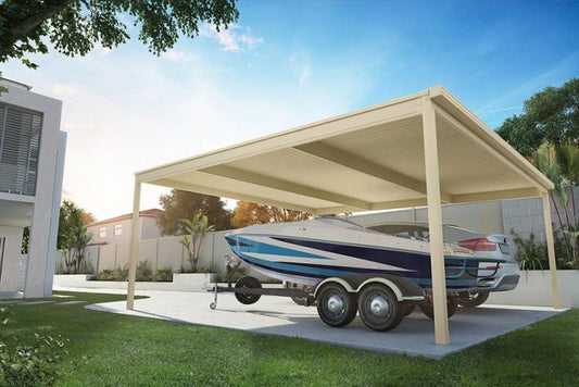 SmartKits Australia Skillion Caravan/Boatport- 9m (L) x 4m (W).