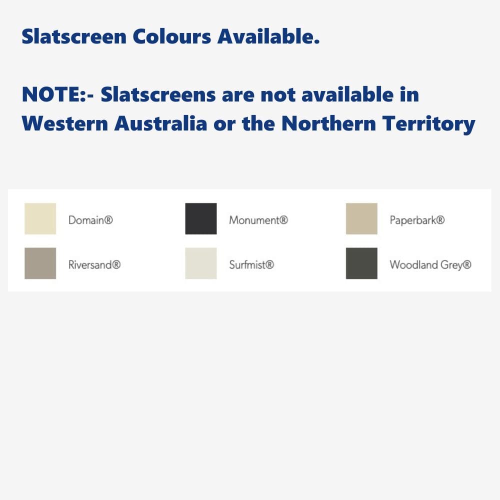 SmartKits Australia Slatted Louvre Screens - 1575mm wide - COLORBOND